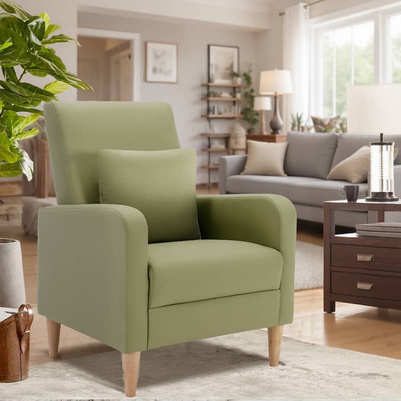 Fabric/Leather Modern Accent Chairs with Lounge Seat
