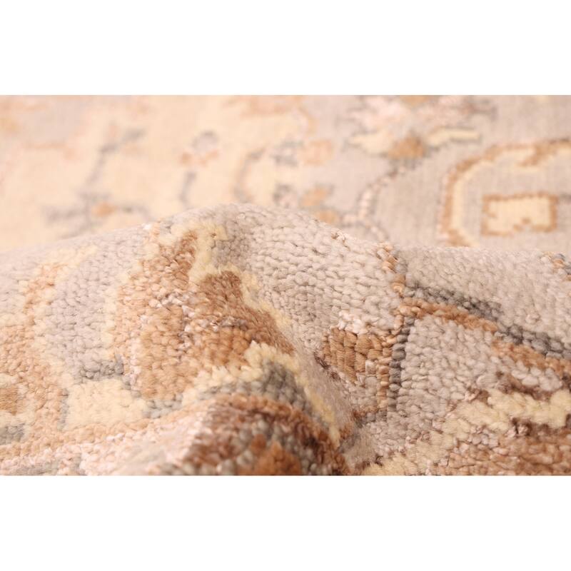 ECARPETGALLERY Hand-knotted Jules Serapi Light Grey Silk, Wool Rug - 7'10 x 9'10