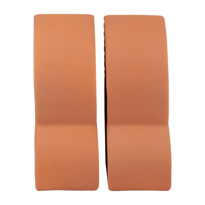 Sagebrook Home Modern Textured Set of 2 Arch Bookends - 13" x 4" x 10"