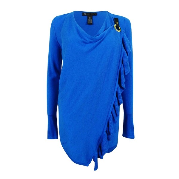 blue wrap sweater