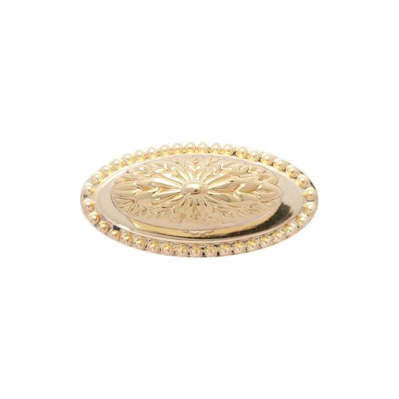 Utopia Alley Megan Cabinet Ring Pull Knob - Vintage Cabinet Hardware with Hand Finished Polished Gold, Pull Knobs 1.9"