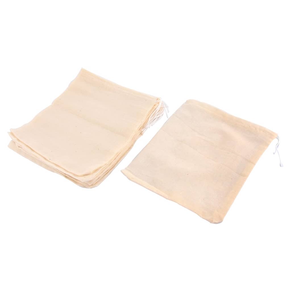 Cloth Empty Spice Powder Soup Filter Bag 16cm x 13cm 10 Pcs Beige - 6.3" x 5"(L*W)
