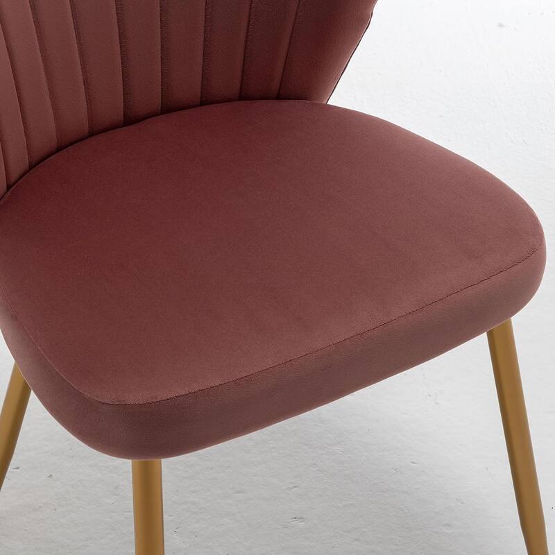 Modern Velvet Accent Chair with Channel-Tufted Design Comfortable and Trendy Armless Seat
