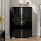 preview thumbnail 7 of 28, Furniture of America Erina Modern Glossy 5-Drawer Chest Piano Black