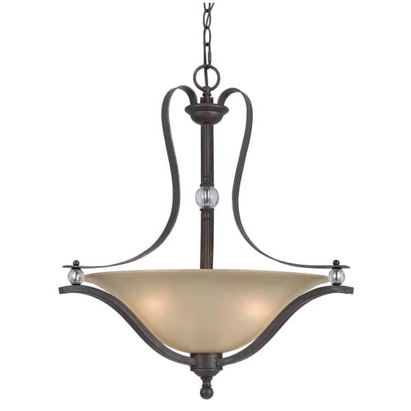 Sigrid River of Goods Antique Bronze Metal Bowl-Shade Pendant Lamp