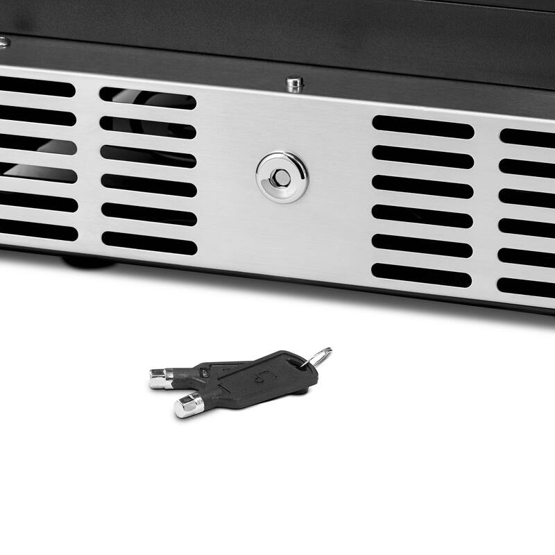 Newair 24" Built-in 177 Can Beverage Fridge in Stainless Steel with Precision Temperature Controls, Adjustable Shelves,