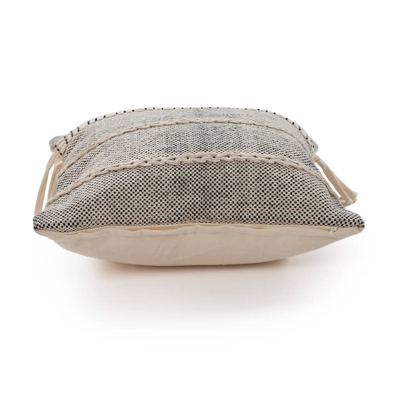 Sevita Handwoven Cottage Cotton Indoor Throw Pillow 20 inch