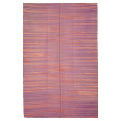 ECARPETGALLERY Flat-Weave Ankara FW Purple Wool Kilim - 5'11 x 8'11