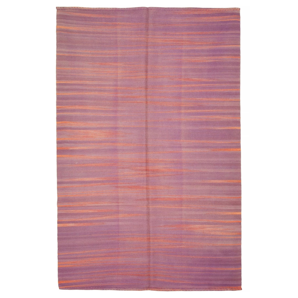 ECARPETGALLERY Flat-Weave Ankara FW Purple Wool Kilim - 5'11 x 8'11