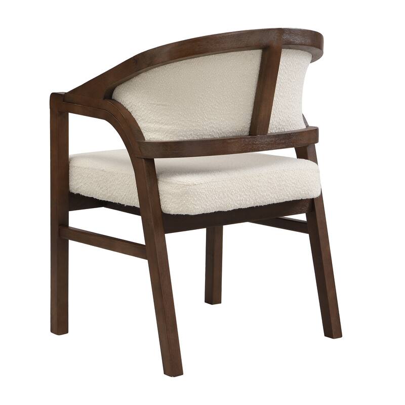 Christopher Knight Home - Nala Modern Upholstered Wood Dining Chair with Ergonomic Curved Back (Set of 2)