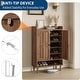 preview thumbnail 5 of 6, Garvee Farmhouse Shoe Cabinet,Large Shoe Cabinet with 2 Doors & Adjustable Shelves, Anti-tip Design, 6-Tier Shoe Storage