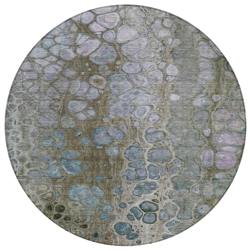 HomeRoots Abstract Transitional Rectangle Outdoor Rug