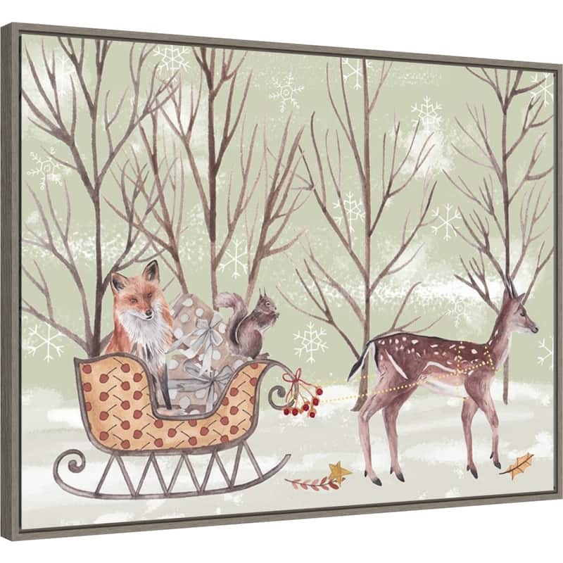 Christmas Time I by Melissa Wang Framed Canvas Wall Art
