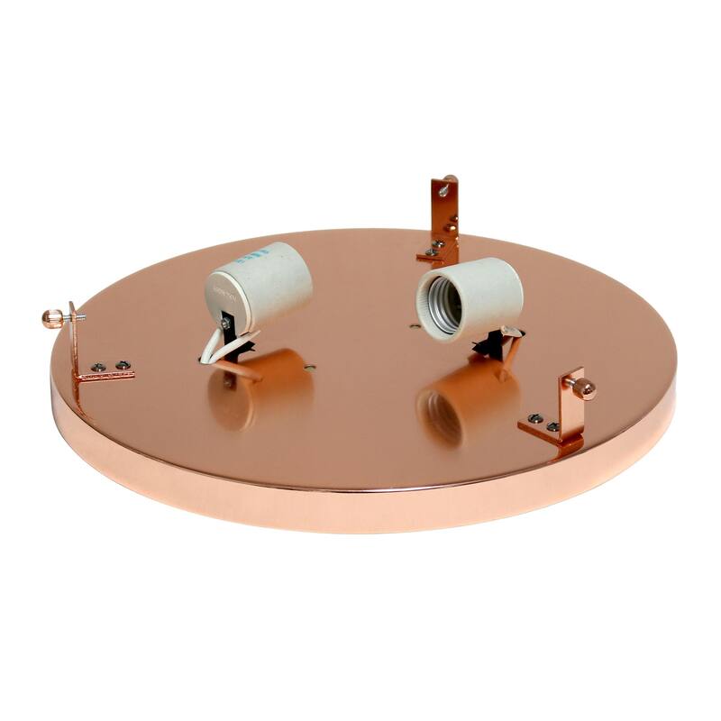 Round Flush Mount Light Fixture 12 Inch, 2 Light Gold Ceiling Light for Hallway Bedroom