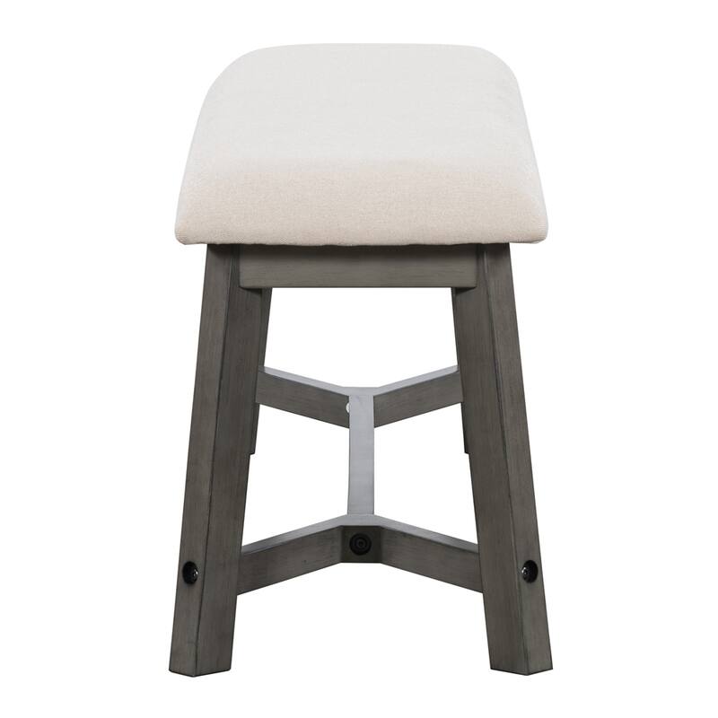 6-piece Retro Dining Set with Table,4 Upholstered Chair and Bench