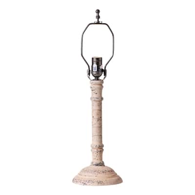 Irvins Country Tinware Gatlin Wood Table Lamp Base Hartford Buttermilk - 20 X 6 X 6 inches