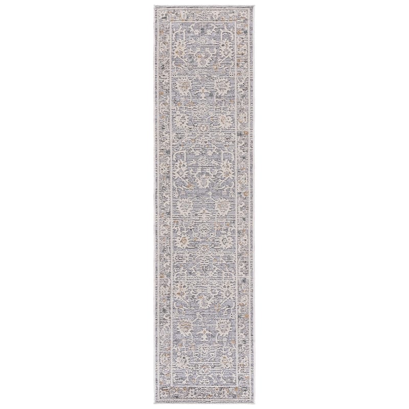 SAFAVIEH Miranda Nadeige Traditional Rug - 2' x 8' Runner - Grey/Ivory Beige