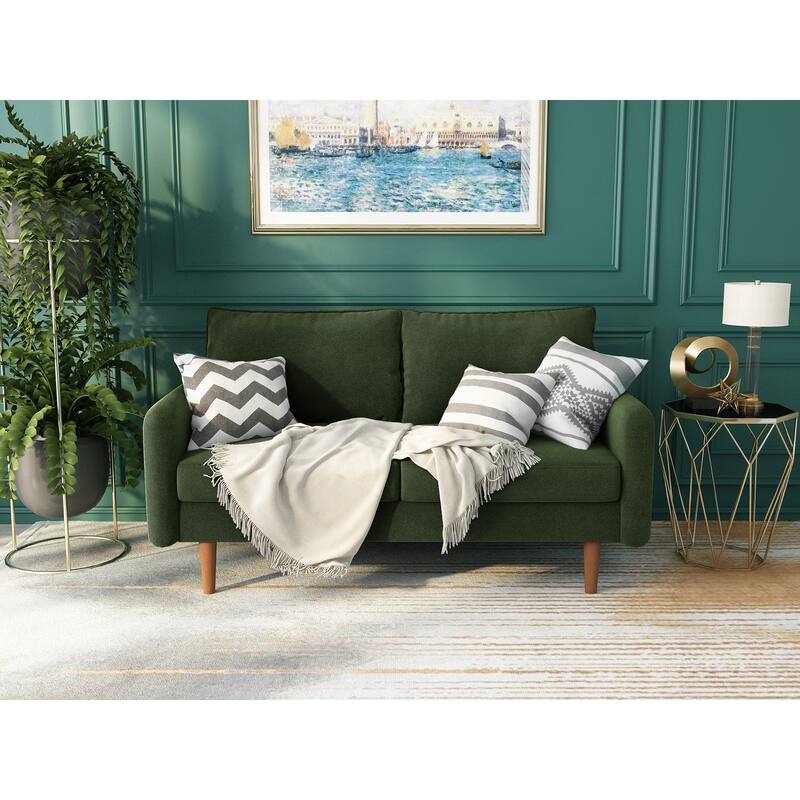 58'' Velvet Square Arm Loveseat