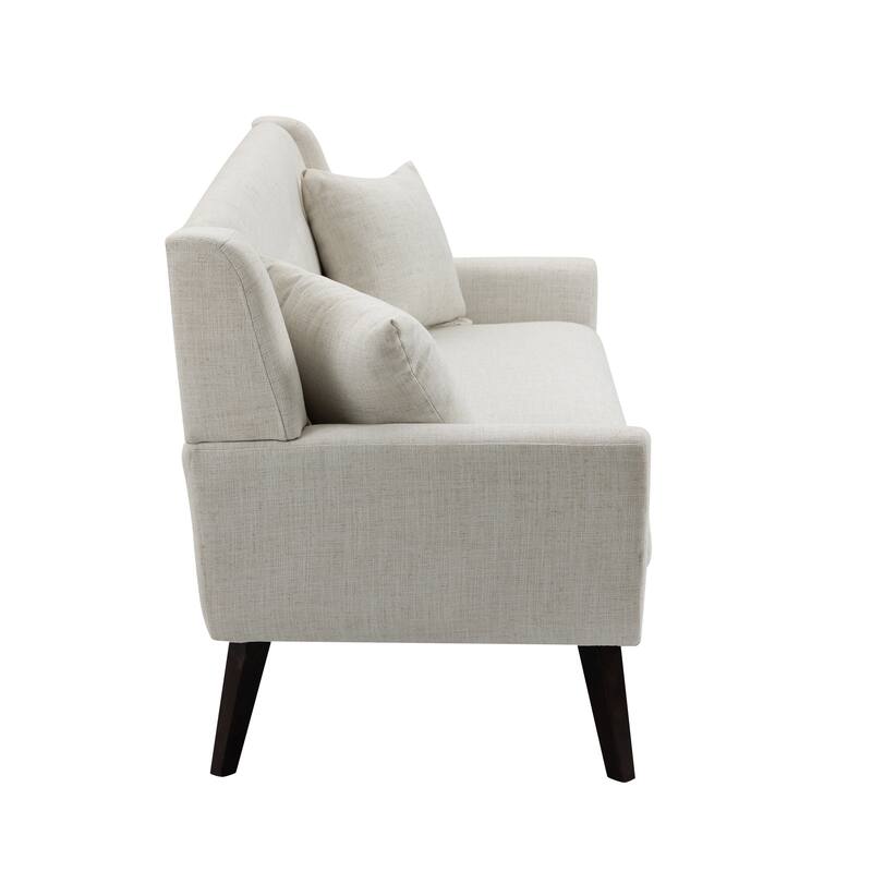 Cotton/ Linen Look Fabric Modern Accent Armchair