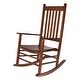 preview thumbnail 36 of 57, Porch & Den Steeplechase Genuine Hardwood Porch Rocker Chair Brown