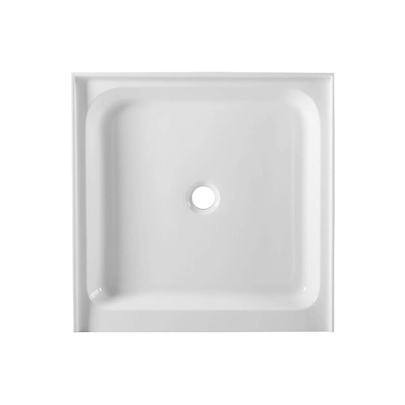 Fine Fixtures Single Threshold Acrylic Shower Base - Non-Slip Textured Surface Shower Floor Pan