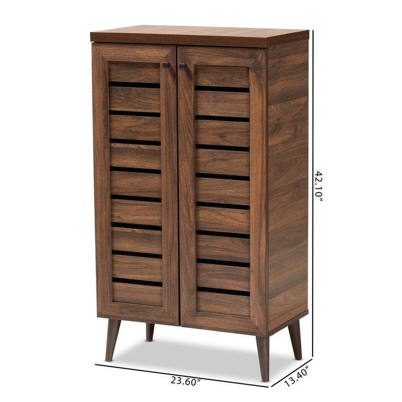 Salma Modern and Contemporary 2-Door Shoe Storage Wood Cabinet
