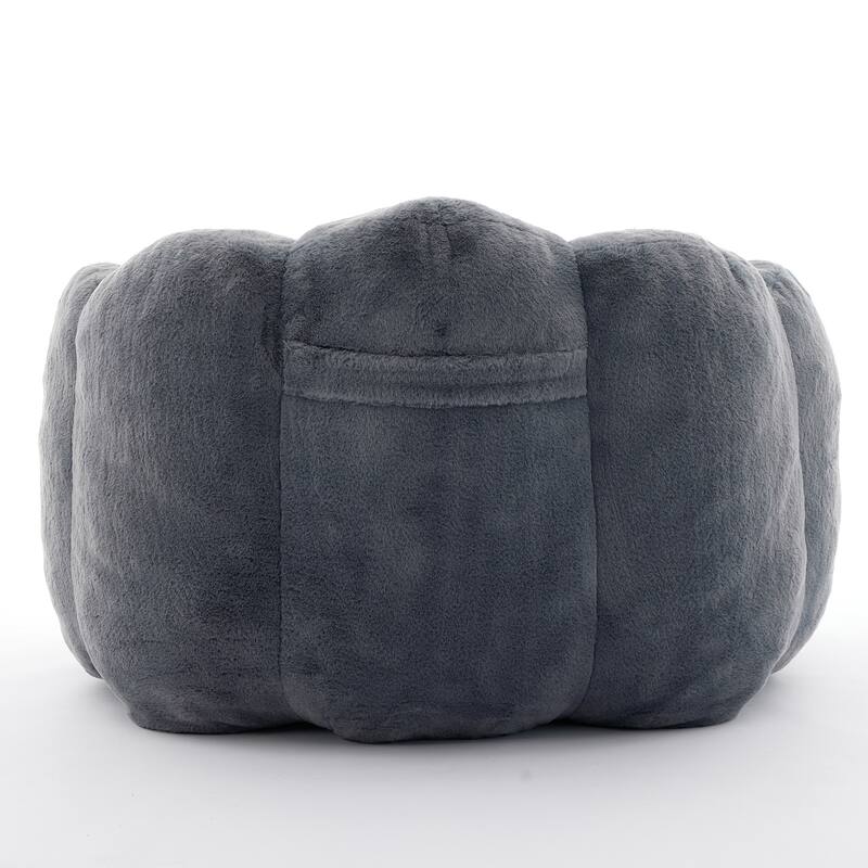 Lotus Type Compression Lazy Sofa Oversized Bean Bag Sofa Accent Chair for Adults with Pull Strap and Non-slip Base, Easily Moved