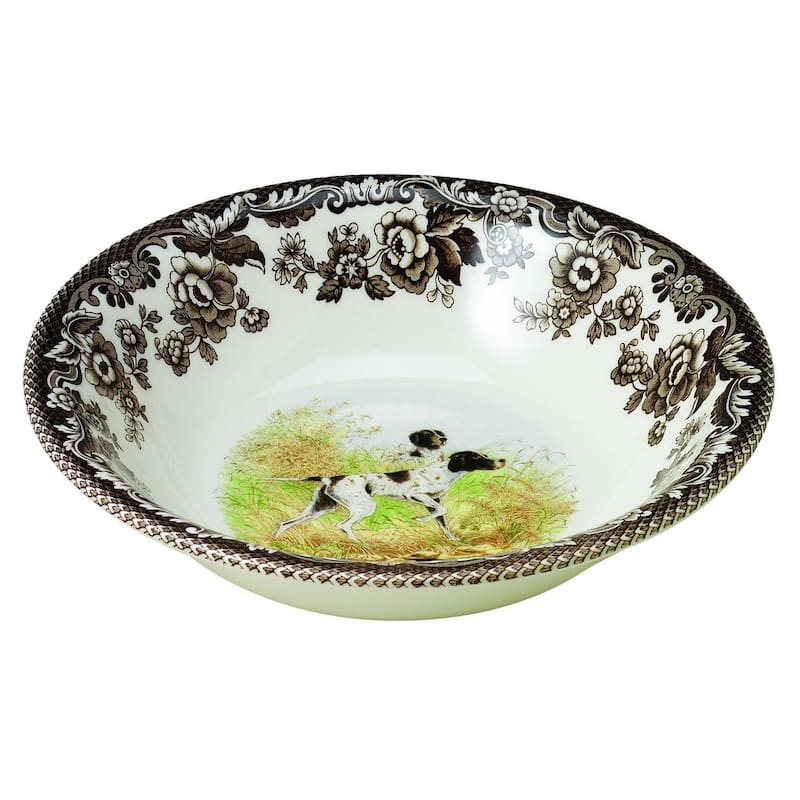 Spode Woodland Ascot Cereal Bowl Assorted Dogs - 8 Inch
