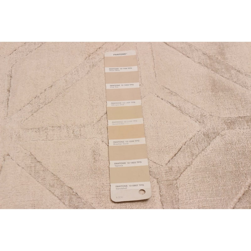 ECARPETGALLERY Hand Loomed Kashkuli Gabbeh Beige Viscose Rug - 5'4 x 7'5