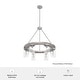 preview thumbnail 9 of 17, Hunter Devon Park 6-Light Chandelier - Dining Room, Entry - Wagon Wheel, Rustic, Farmhouse