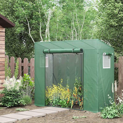 Walk-in Garden Greenhouse Patio Hot House w/ Steel Frame