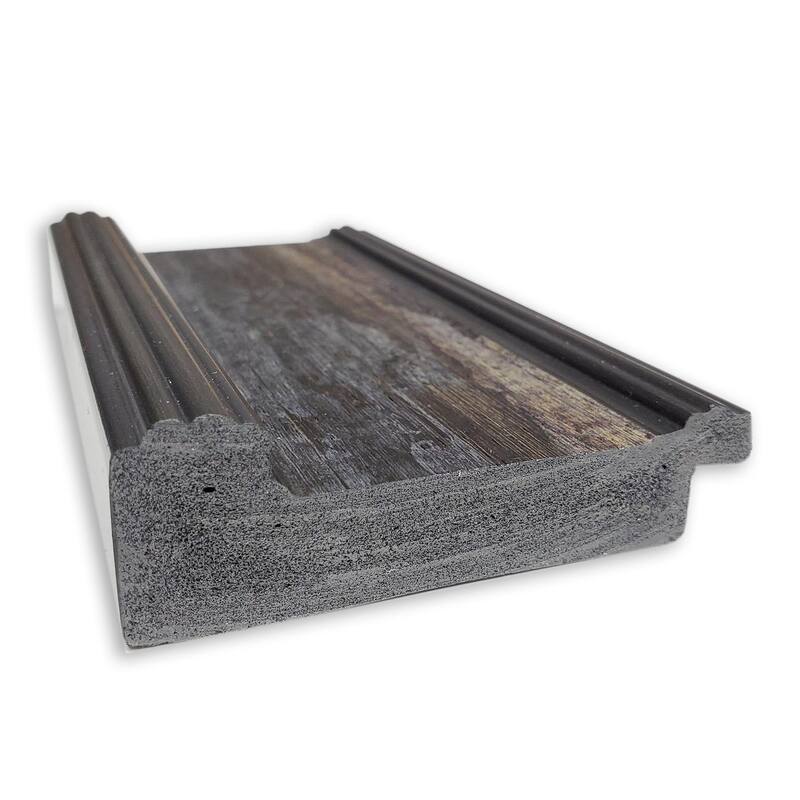 Rail Rustic Char Framed White Corkboard Bulletin Board