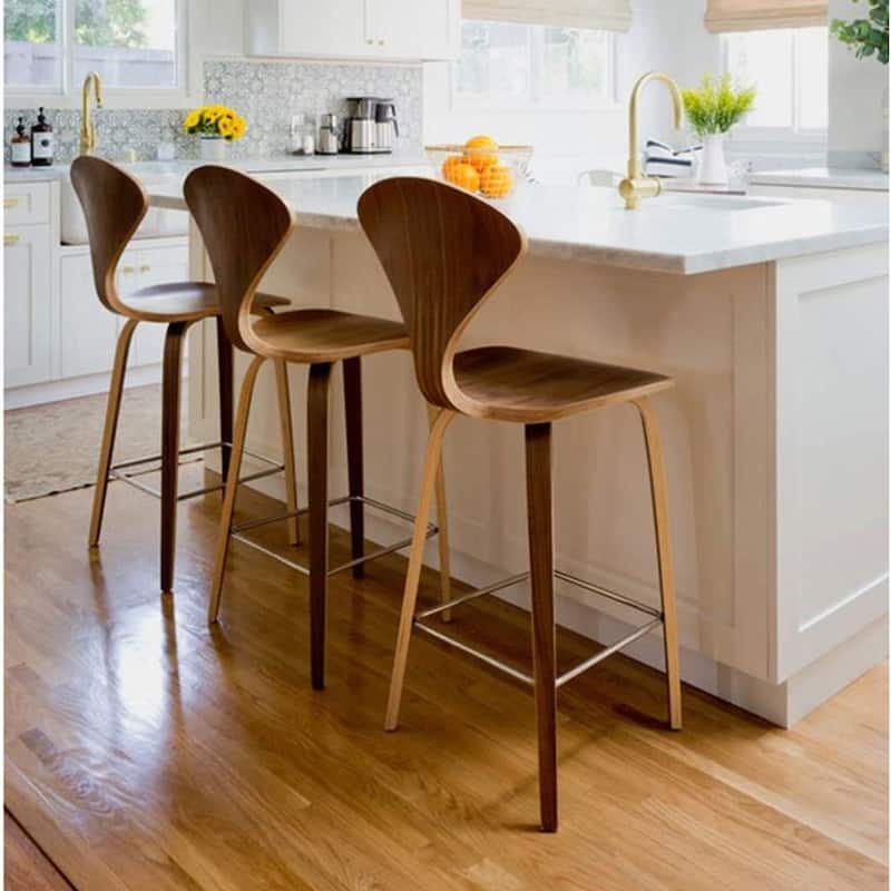 Satin Stool (26") (set of 2 ) - Set of 2 - Walnut - Extra Tall