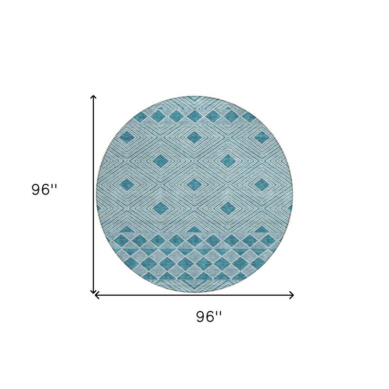 HomeRoots Geometric Transitional Rectangle Outdoor Rug