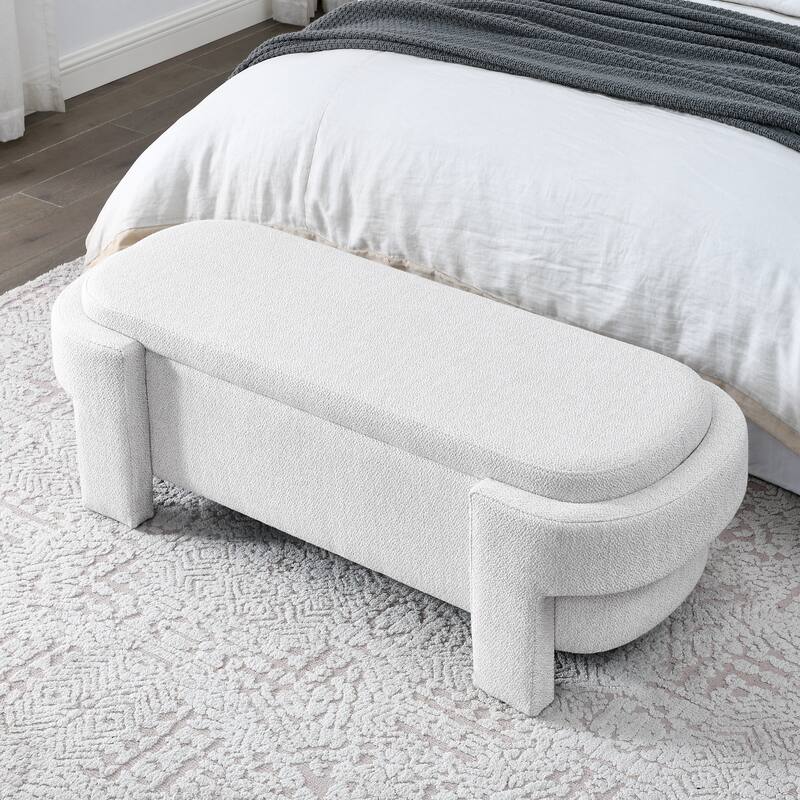 Stylish Entryway Footrest Seat End of Bed Stool Decorative Stool, Storage Bench Window Stool with Flipping Lid