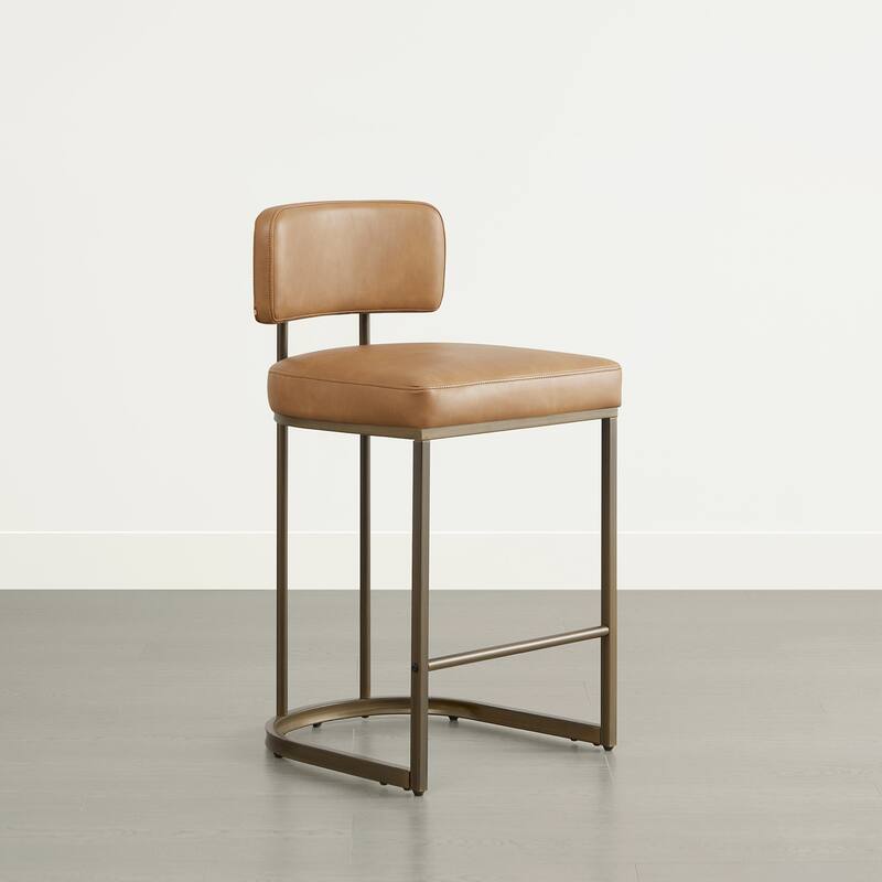 Arthur 26 inch Counter Height Bar Stool Set with Brass Frame