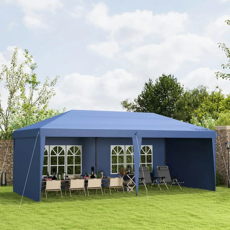 10'x20' Pop Up Canopy Tent with 4 Sidewalls,Instant Gazebo,Carry Bag