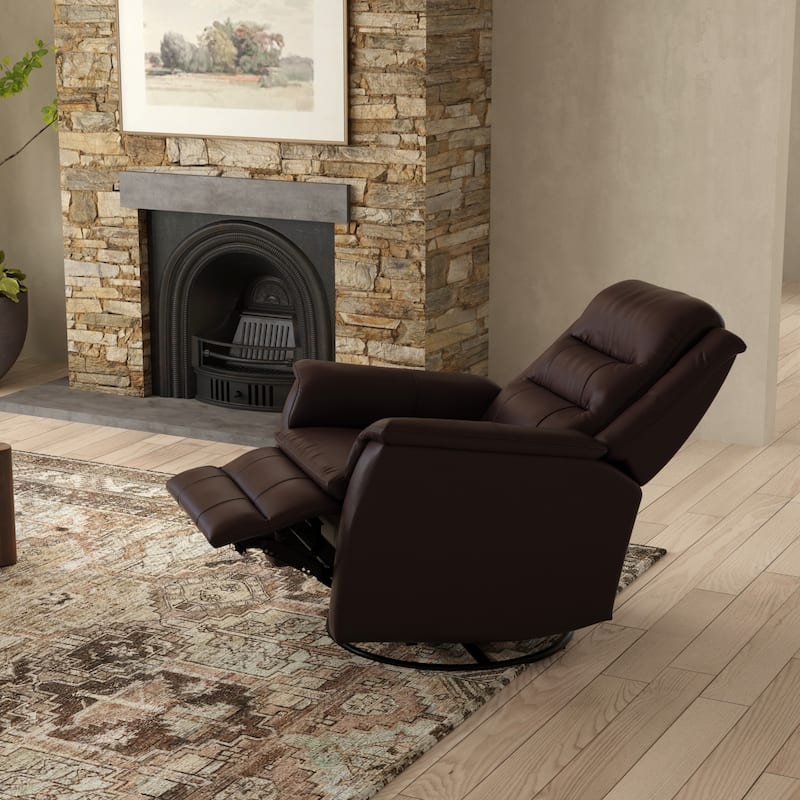 Swivel Glider Recliner With Manual Footrest In Madras