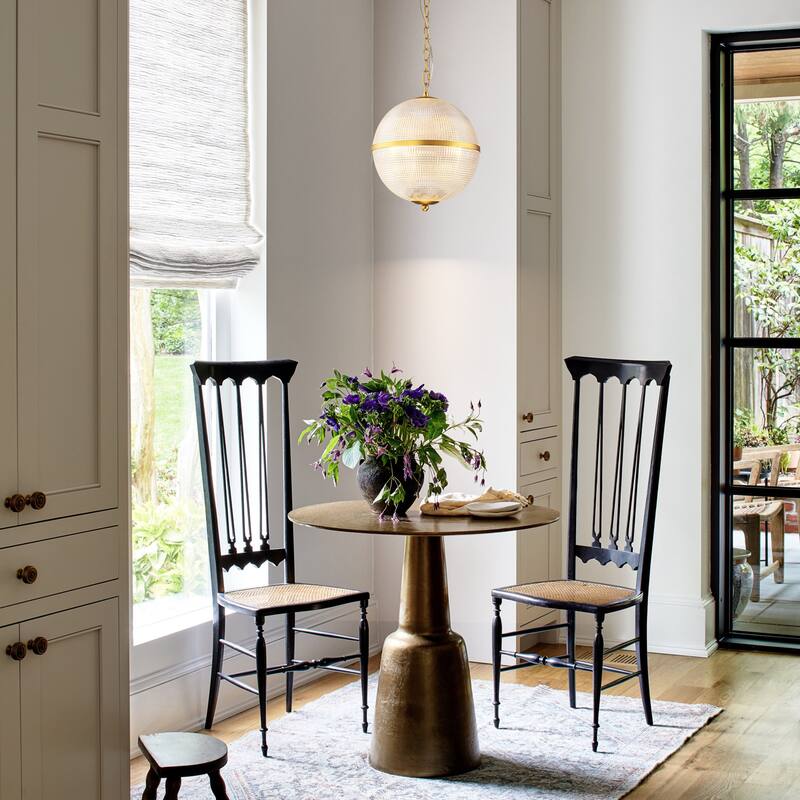 3-Light Mid-Century Modern Glam Gold Grid Glass Globe Chandelier Ceiling Light - 11.8 in. W x 13.39 in. H