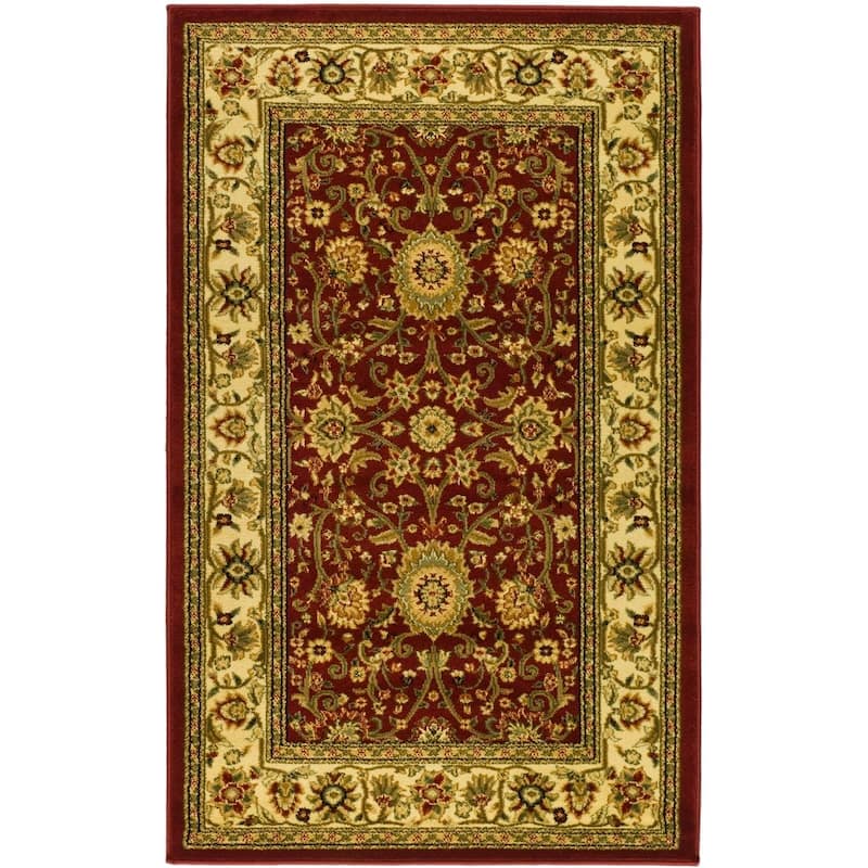 SAFAVIEH, Lyndhurst Marsha Traditional Area Rug - 3'3" x 5'3" - Red/Ivory
