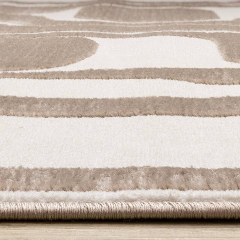 Leonardo Grey Modern Abstract Area Rug