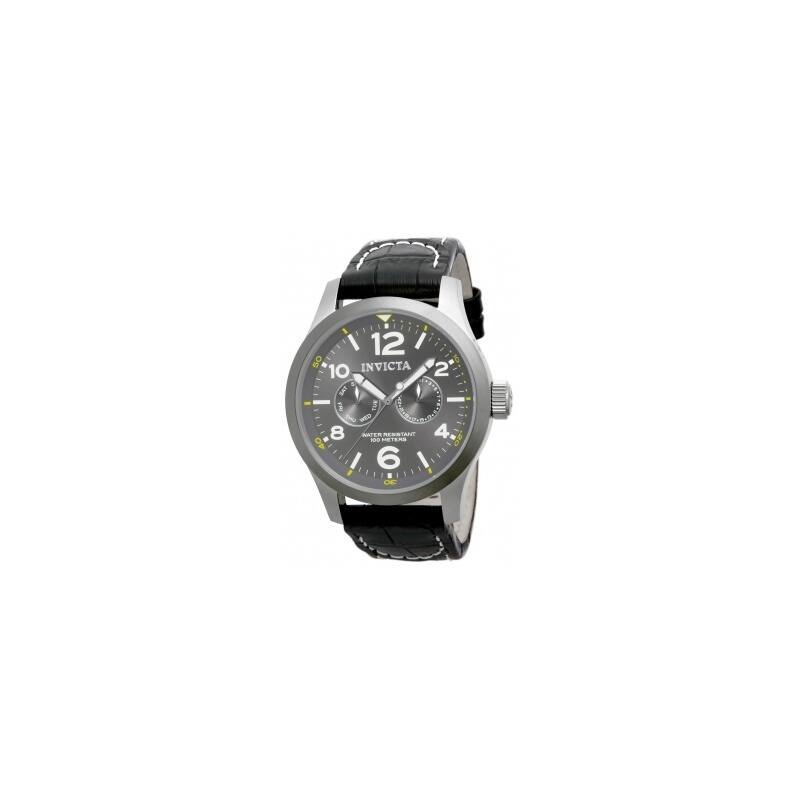Invicta Men's 14142 I-Force Quartz 3 Hand Charcoal Dial Watch - Grey