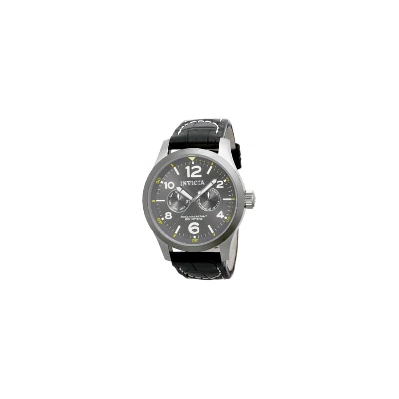 Invicta Men's 14142 I-Force Quartz 3 Hand Charcoal Dial Watch - Grey