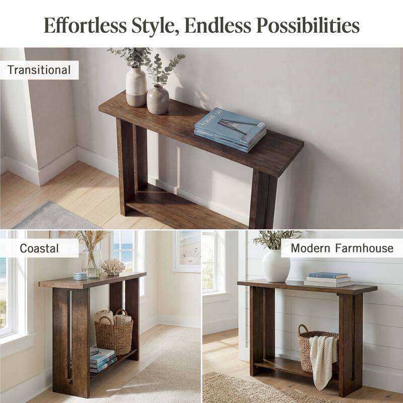 Martha Stewart Lily Pond Shiloh Console Table - 47.75"W x 16.75"D x 34"H