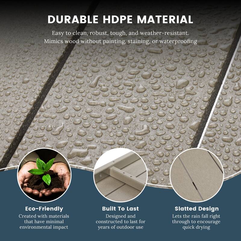 Laguna Hdpe All Weather Outdoor Patio Two Shelf Table