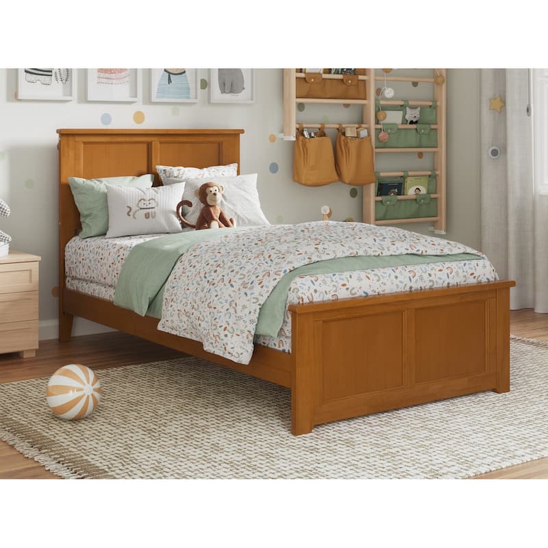 AFI, Madison Foundation Bed with Matching Footboard - Light Toffee - Twin
