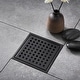 preview thumbnail 10 of 22, Luxier FD01 6 in. x 6 in. Stainless Steel Square Shower Floor Drain Matte Black