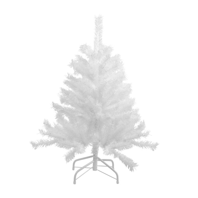 Full Icy White Spruce Artificial Christmas Tree - 4' - Unlit - 4 Foot