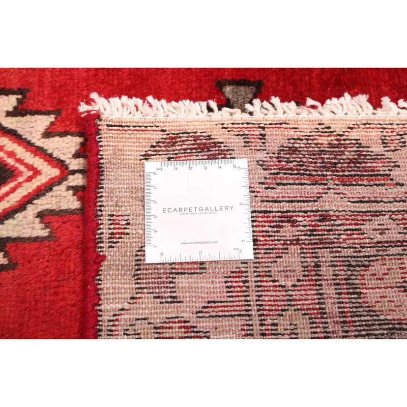 ECARPETGALLERY Hand-knotted Andelz Red Wool Rug - 4'2 x 6'7