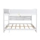 preview thumbnail 14 of 38, Queen Over Queen Size with Underbed Storage Bookcase and Charging Station, Wood Bunk Bed Frame with Panel Guardrails and Ladder